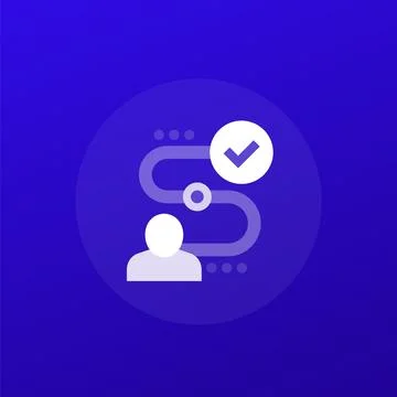 User journey icon, transparent design Stock Illustration