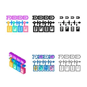 User journey map modern ux ui design color icon vector 스톡 일러스트