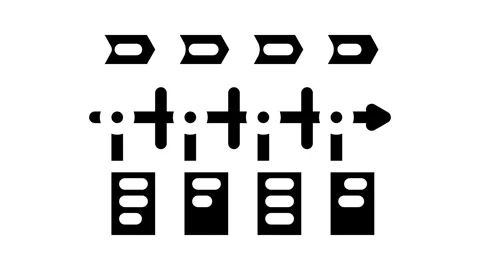 User journey map ux ui design glyph icon animation Stock Footage 326741587