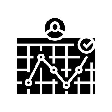 User journey map ux ui design glyph icon vector illustration Illustrazione stock