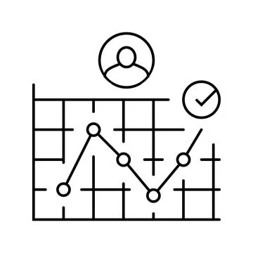 User journey map ux ui design line icon vector illustration Illustrazione stock