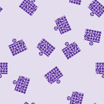 User journey map ux ui design glyph seamless pattern Stock Illustration