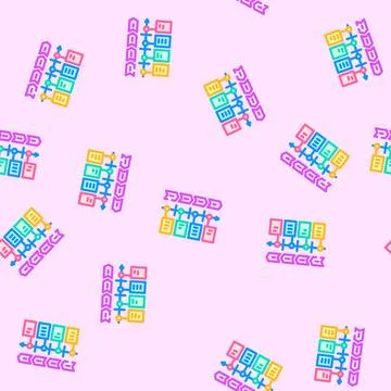 User journey map ux ui design vector seamless pattern Stock Illustration