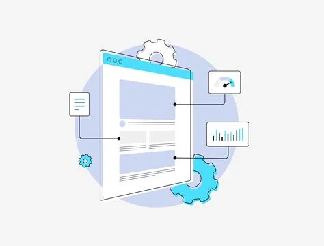 User journey mapping with flowcharts visualizing user path, interactions and ux 스톡 일러스트