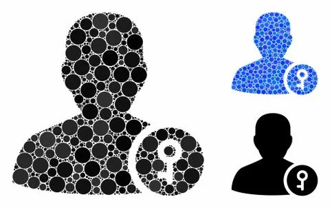 User key Composition Icon of Circles Stockillustratie