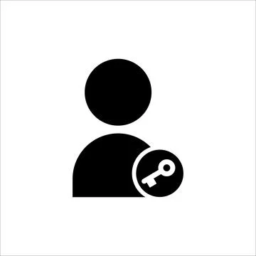 User key icon. admin symbols. Editable stroke. Simple illustration mobile con Stock Illustration