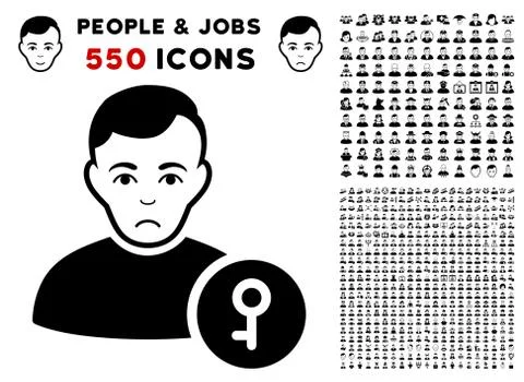 User Key Icon with Bonus 스톡 일러스트