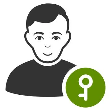 User Key Icon Stock Illustration