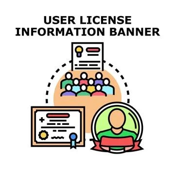 User license information banner creative concept イラスト素材