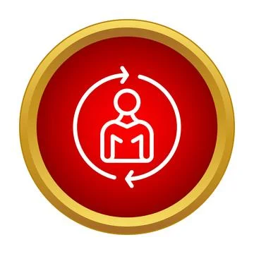 User lifecycle management icon representing customer relationship Stock Illustration