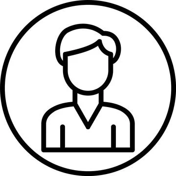 User Line Icon Design Stock Illustration