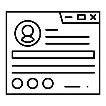 User Line Icon Stock Illustration