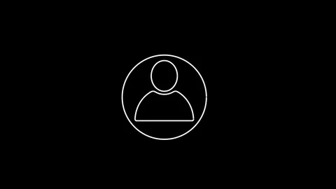 User line icon inside circle, user information with animated video Stock Footage 292901384