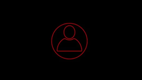 User line icon inside circle, user information with animated video Stock Footage 292901388