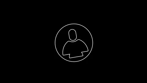 User line icon inside circle, user information with animated video Stock Footage 292901717