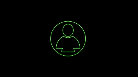 User line icon inside circle, user information with animated video Stock Footage 292901719