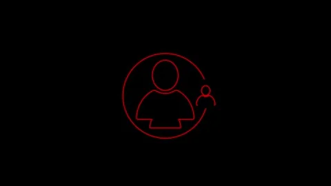 User line icon inside circle, user information with animated video Stock Footage 292901722