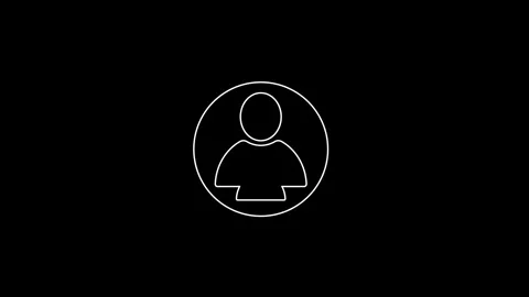 User line icon inside circle, user information with animated video Stock Footage 292901756