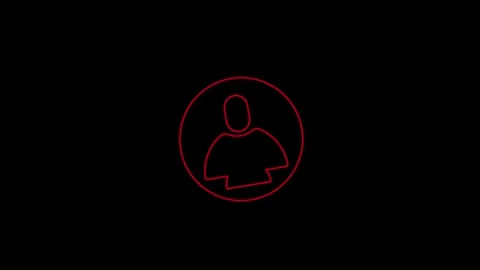 User line icon inside circle, user information with animated video Stock Footage 292901878