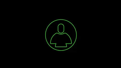 User line icon inside circle, user information with animated video Stock Footage 292901882