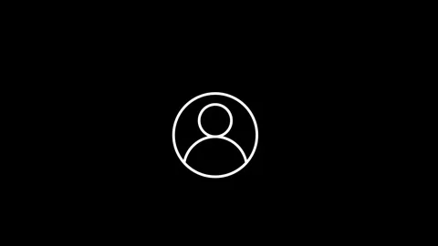 User line icon inside circle, user information with animated video Stock Footage 293148541