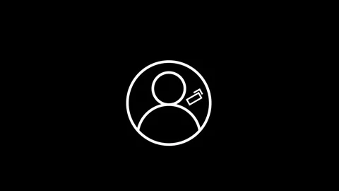 User line icon inside circle, user information with animated video Stock Footage 293148542