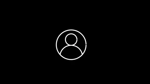 User line icon inside circle, user information with animated video Stock Footage 293148546