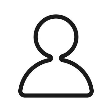 User line vector icon isolated on white background Stock Illustration