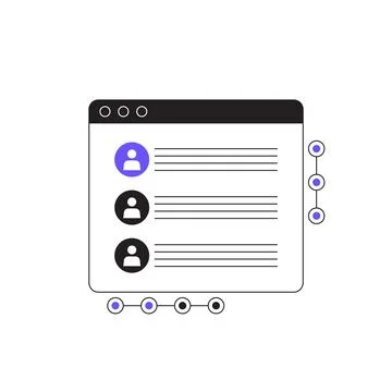 User list or contacts vector design Stock Illustration