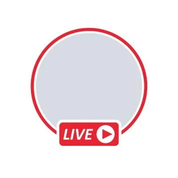 User LIVE video streaming. Social media icon avatar Stock Illustration