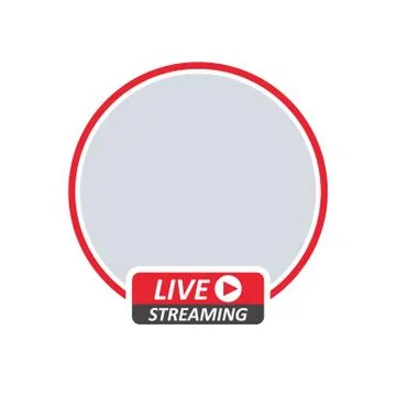 User LIVE video streaming. Social media icon avatar Stock Illustration