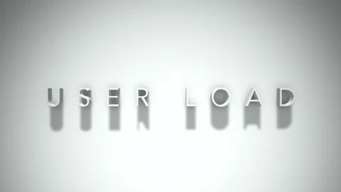 User load 3D title animation with shadows on a white background Video stock 297217201