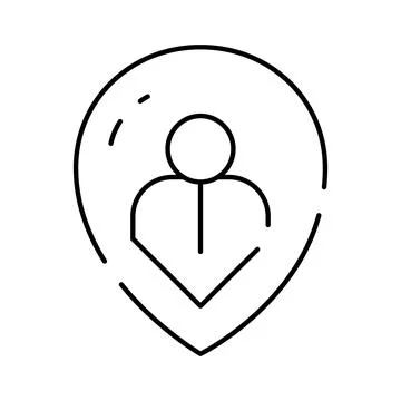 User location gps pin profile icon Stock Illustration