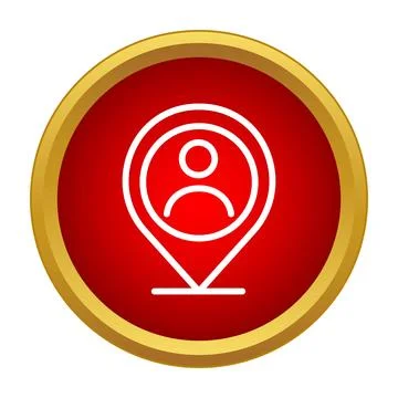 User location gps pin tracking person icon 스톡 일러스트