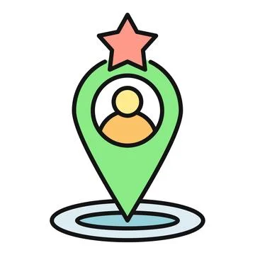 User location gps tracking favorite pin icon Stock Illustration