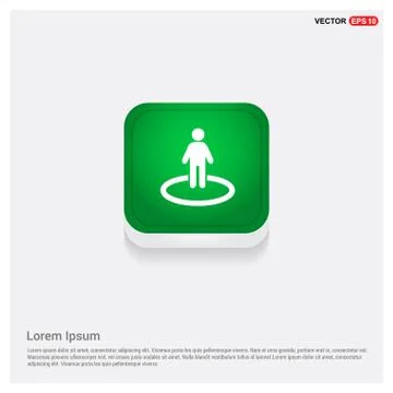User location icon Green Web Button 스톡 일러스트