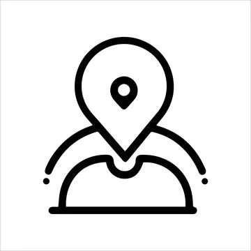 User Location icon or modern line symbol. Vector line art and icon design w.. Stock Illustration