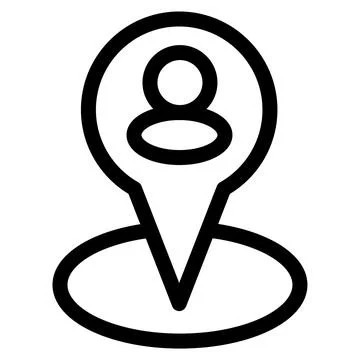 User Location Icon, Person Map Pointer Symbol Ilustración de archivo