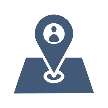 User location icon. Simple icon representing a user's location on a map. Stock Illustration