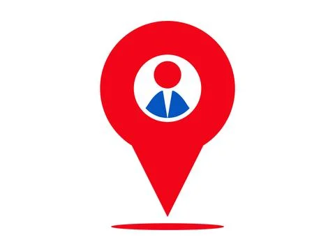 User Location Marker Icon, GPS Position Person Symbol for Map and Navigation  Stock Illustration
