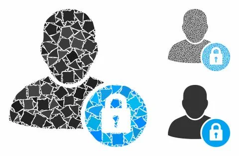 User lock Composition Icon of Joggly Elements Stock Illustration