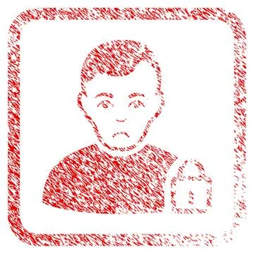 User Lock Framed Stamp Stockillustratie