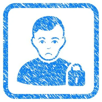 User Locked Framed Stamp Stockillustratie