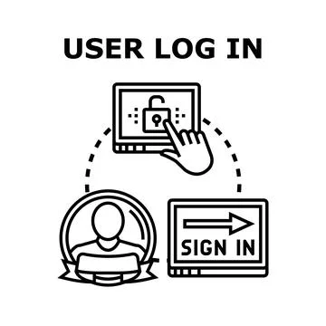 User log in security access concept illustration Stock Illustration