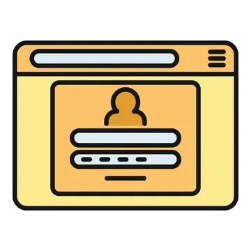 User logging into secured account with online form 스톡 일러스트