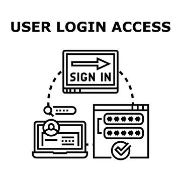 User login access concept with digital system security Stock Illustration
