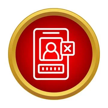 User login access denied on mobile application Illustrazione stock