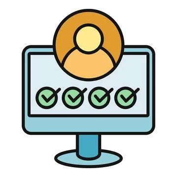 User login access verification on computer monitor Stock Illustration