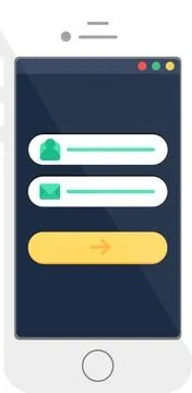 User Login Authentication Page Of Website Stock Illustration