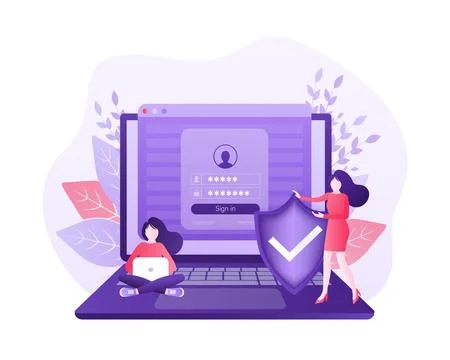 User login with character concept for any purpose. Vector line. Certificate icon Ilustración de archivo
